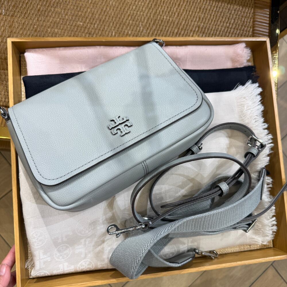 Sale‼️Tory Burch Thea Flap Crossbody 177323 Misty Cloud $475